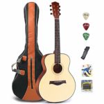 Acoustic Guitar 36 Inch Classical Travel Guitar Bundle with Gig Bag Capo Strings Strap Picks