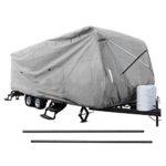 Leader Accessories New Easy Setup Travel Trailer Cover Fits 22′-24′ RV Camper W Assist Steel Pole