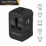 Travel Adapter, VMpalace Worldwide All in One Universal Power Converters Wall AC Power Plug Adapter Power Plug Wall Charger with Dual USB Charging Ports for USA EU UK AUS Cell phone laptop