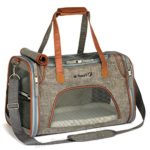 Airline Approved Soft Sided Pet Carrier, Low Profile Travel Tote with Fleece Bedding, Premium Zippers & Metal Safety Clasp, Under Seat Compatibility, Perfect for Cats and Small Dogs