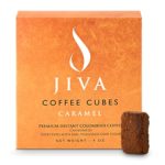 Jiva Coffee Cubes (Caramel) Freeze-Dried Coffee Sweetened with Raw Cane Sugar – Organic, No Creamer, Non-Refrigerated, Non-Dairy, Vegan – Single-Use Perfect for Backpacking and Travel (12 Servings)