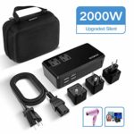 ECOACE 2000W Voltage Converter with 4 USB Ports，Set Down 220V to 110V Power Converter for Hair Dryer/Straightener /Curling Iron,International Travel Adapter for UK/AU/US/EU(Exclusive) (2000W-Upgraded)
