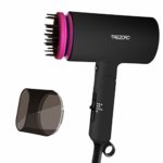 Professional Ionic Potable Folding Hair Dryer, Best 1500W Ceramic Tourmaline Blow Dryer with comb attachment, Compact Small Size Lightweight for Travel, Quiet Mini Hairdryer – Deluxe Soft Touch Body