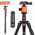 GEEKOTO Tripod, Camera Tripod for DSLR, Camera Monopod, Compact 58″ Aluminum Tripod with 360 Degree Ball Head, Ideal for Vlog, Travel and Work(AT24 Traveller)