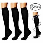 Compression Socks (3 Pairs) 15-20 mmhg is BEST Athletic & Medical for Men & Women, Running, Flight, Travel, Nurses,Edema