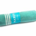 HABER Turkish Fast Dry Bath Towel – 100% Cotton Extra-Large Multipurpose Towel – Can be Used as Travel Blanket, Sarong, or Yoga, Gym, and Picnic Towel, 37” X 70” (Mint)