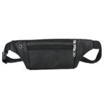 Kimloog Women Men Outdoor Adjustable Travel Waist Bag Casual Fanny Pack Hip Bum Bag (Black)