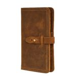 Genda 2Archer Men Women Leather Multi-Purpose Travel Wallet Card Passport Holder