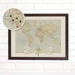 ImagineNations by Wendy Gold World Push Pin Travel Map Art, Dreams and Memories, 18 x 24 Inch