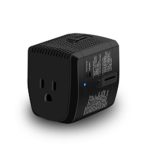 [UL Test Pass] World Travel Adapter Power Converter Combo 2000 Watts Step Down Voltage Converter 220v to 110v Universal Plug Adapter US to UK Europe AU Asia Laptop MacBook Cell Phone