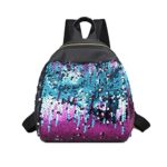 Women Teen Girls Glitter Reversible Sequins School College Backpacks Rucksack Shoulder Bag Purse Travel Satchel (Purple)