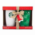 Starbucks Cocoa Travel Mug Gift Set | Includes Double Chocolate Hot Cocoa Mix and Ceramic Travel Mug + Lid