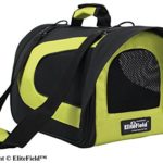EliteField Airline Approved Soft Pet Carrier with Plush Bed for Dog and Cat, 20 L x 11 W x 11 H Inch, Black/Lemon Green