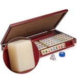 Yellow Mountain Imports Miniature American Mahjong Set – Mini Scratch-Resistant Tiles – Accessories Including Racks, Pushers and Illustrated Instructions Included – Travel-Friendly
