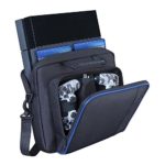 PlayStation Carrying Case, Sturdy Durable Portable Nylon Taffeta Travel Shoulder Bag Videogame Console Bag for PS4, PS4 Slim #81050