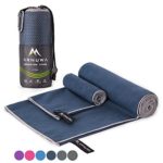Arnuwa Microfiber Travel Towel Set – Quick Dry Ultra Absorbent Compact Antibacterial – Great for Camping, Hiking, Yoga, Sports, Swimming, Backpacking, Beach, Gym & Bath