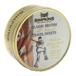 Simpkins Cricketers Mixed Fruit Classic British Travel Sweets 200g Tin (Pack of 2)