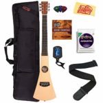 Martin Steel String Backpacker Travel Guitar Bundle with Gig Bag, Strap, Strings, Tuner, Picks, Austin Bazaar Instructional DVD, and Polishing Cloth