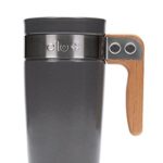 Ello 782-0629-040 Fulton BPA-Free Ceramic Travel Mug with Lid, Grey, 16 oz.