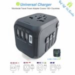 Travel Adapter, Galidora Universal Travel Power Adapter Type C + 3 USB Fast Charging International World Power Plug Adapter Kit Wall Adapter USB Charger UK, EU, AU, US 200 Countries, USB Wall Charger