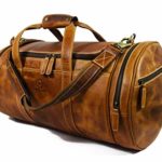 Leather Travel Bag | Barrel Bag With Adjustable Straps | Full Grain Leather By Aaron Leather