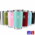 Stainless Steel Tumbler, Coffee Travel Mug 20oz/30oz, Spill Proof Travel Coffee Mug for Cold & Hot Drinks, Double Wall Vacuum Insulated Coffee Flask with Splash Proof Lid (20oz Seafoam Green, 20oz)