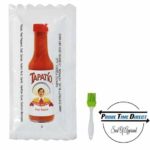 Tapatio Hot Sauce Travel 150 1/4 oz. Packets (150 Pack) with Silicone Basting Brush in a Prime Time Direct Sealed Bag