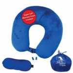 My Perfect Nights Premium Travel Neck Pillow Kit Large Super Soft Memory Foam with Washable Cover Includes Ear Plugs and Sleep Mask