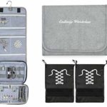 Travel Jewelry Organizer Carrying Case – PLUS Shoe Bags. Hanging Holder and Storage For Accessories