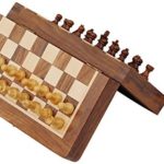 SouvNear 7″ Magnetic Chess Set with Folding Board – Portable Chess Game Handmade in Fine Wood with Storage for Chessmen