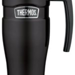 Thermos Stainless King 16 Ounce Travel Mug with Handle, Matte Black