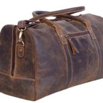 KomalC Genuine Leather Duffel | Travel Overnight Weekend Leather Bag | Sports Gym Duffel for Men