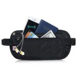 AIKELIDA RFID Blocking Travel Wallet – Money Belt & Passport Holder – Black