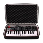 LTGEM Travel Hard Carrying Case for Akai Professional MPK Mini MKII & MPK Mini Play | 25-Key Ultra-Portable USB MIDI Drum Pad & Keyboard Controller