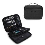 BAGSMART 3-Layer Travel Electronics Cable Organizer with Bag for 9.7″ iPad, Hard Drives, Cables, Charger, Kindle, Black
