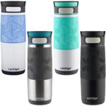 Contigo AUTOSEAL Transit Stainless Steel Travel Mug, 16 oz, Polar White with Grayed Jade