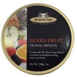 Simpkins Travel Sweet, Mixed Fruit Drops, One 200g Tin