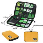 Portable Double Layer Travel Gear Cable Organizer Electonics Bags (Yellow)