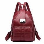 Clearance!!! ZOMUSAR Women Backpack Simple Casual Soft Leather Anti-theft Travel Small Backpack　 (Wine)