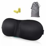 Sleep Eye Mask for Men Women, Upgraded Contoured 3D Eye Mask Eye Cover with Ear Plug Travel Pouch, Comfortable Sleeping Mask No Pressure On Your Eyeballs, Block Out Light 02