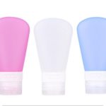 Cinotech Portable Soft Silicone Travel bottles Set (3 OZ, Pink + White + Blue)