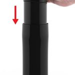 KOHIPRESS The Original Portable French Press Coffee Maker | Vacuum Insulated Travel Mug | Premium Stainless Steel | Hot and Cold Brew (12 oz) | Great for Commuter, Camping, Outdoors and Office (Black)