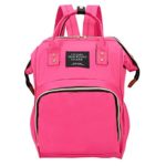 ZOMUSAR Womens Casual Style Lightweight Canvas Large Capacity Backpack School Bag Travel Daypack Handbag Purse (Hot Pink)
