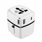 All in ONE Universal Plug Power Adapter with 4 Fast Charging USB Ports – International Travel US to UK, Europe, AUS, Italy, China Compatible with Sockets Over 150 Countries [UL Test Pass]