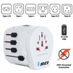 Orei M8+ OREI Safest World Travel Adapter Grounded 3 Prong Plug for Laptop, Chargers, USB Device, Cell Phones – M8 Plus