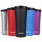SIMPLE DRINK 16oz Vacuum Insulated Coffee Travel Mug – Elegant Stainless Steel Tumbler with Spill-Proof Lid, Works Great for Ice Drink, Hot Beverage