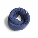 Huzi Infinity Pillow – Design Travel Pillow and Soft Neck Support Pillow – Machine Washable (Navy)