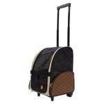 FrontPet Airline Approved Rolling Pet Travel Carrier with Wheels and Backpack Straps, 12″ W x 14.5″ L x 19.5″ H, Air Travel Pet Carrier, Airport Pet Carrier