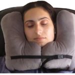 NEW!! SkySiesta SNUG Travel Pillow- Two L-Shaped, Fiber Filled Head Supports, Bag, Eye Mask