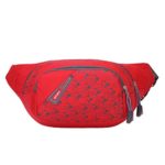 Kimloog Outdoor Running Hiking Travel Handy Fanny Pack Men and Women Waterproof Waist Belt Zip Pouch Bum Bag (red)